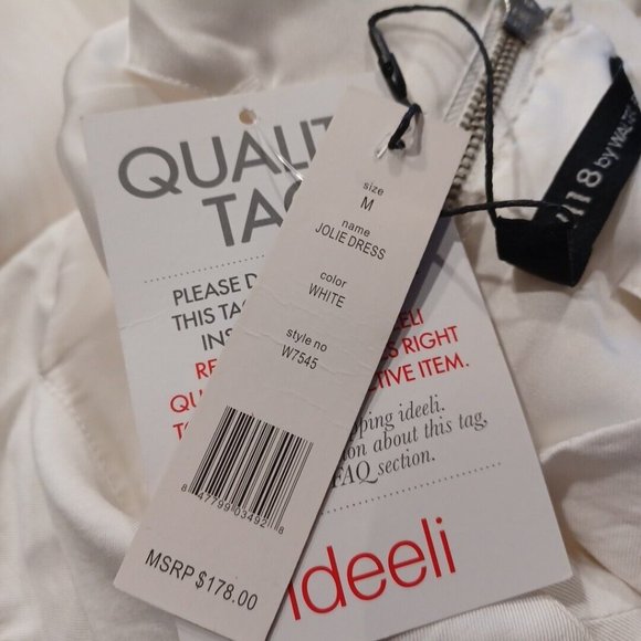 WALTER BAKER Dress Womens M White Jolie Chiffon Cut Out Bridal Bachelorette Flaw - Picture 10 of 16